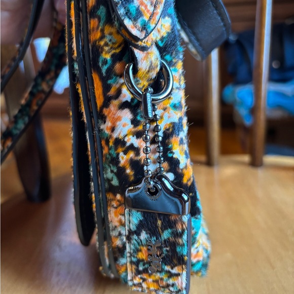 EUC Coach 1941 Calf hair floral saddle bag - Picture 5 of 7